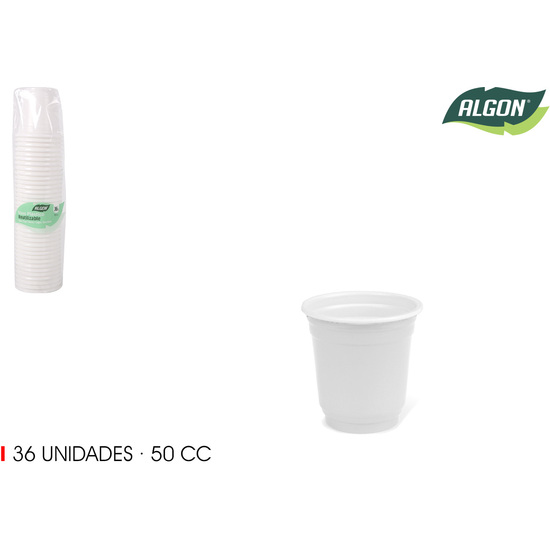 SET-36 VASO CHUPITO PLASTICO 50CC ALGON image 0