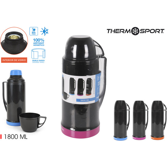 TERMO PLAST. C/TAZA 1.80L O/P/B THERMOSPORT image 0