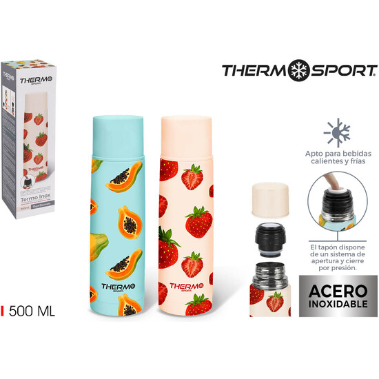 TERMO INOX 500ML STYLE DEC.2 SURT. THERMOSPORT image 0