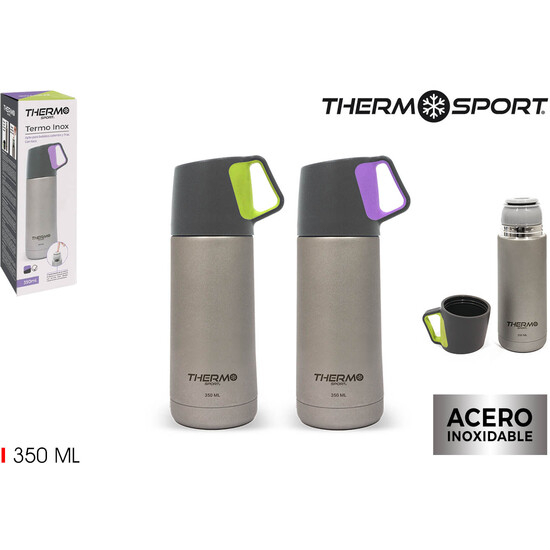 TERMO INOX MATE 350ML CON TAZA THERMOSPORT image 0