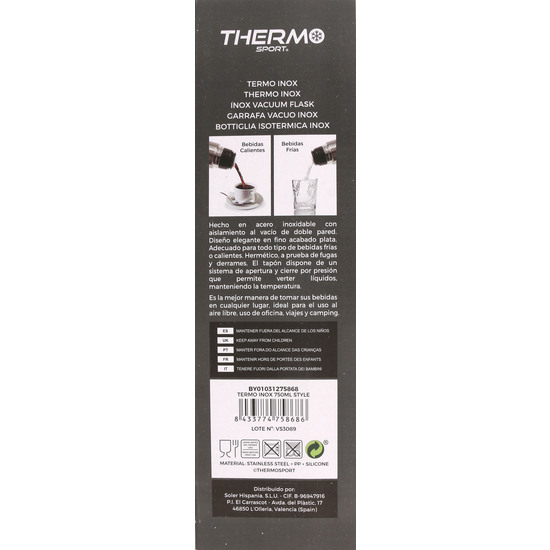 TERMO INOX 750ML STYLE THERMOSPORT image 2