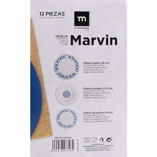 VAJILLA REDONDA 12PCS MARVIN MD image 2