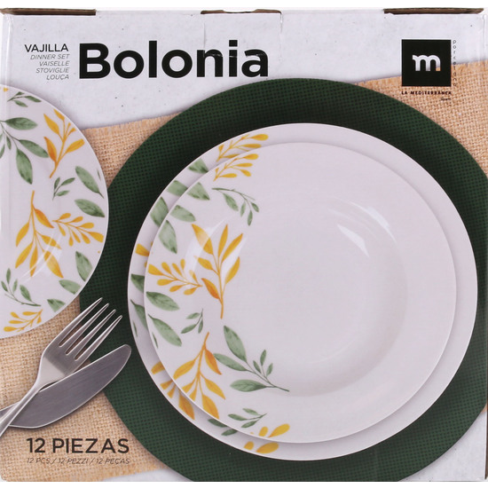 VAJILLA REDONDA 12PCS BOLONIA MD image 1