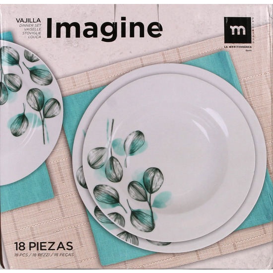 VAJILLA REDONDA 18PCS IMAGINE MD image 1