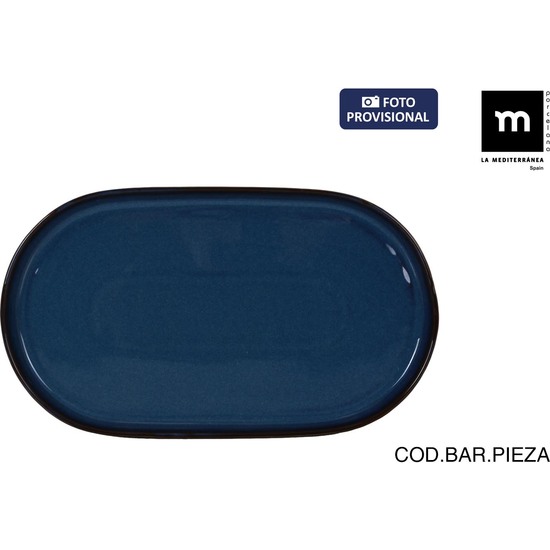 BANDEJA OVAL 36X20.5CM CHESTER BLUE image 0