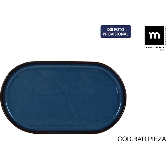 BANDEJA OVAL 30.5X17.5CM CHESTER BLUE image 0