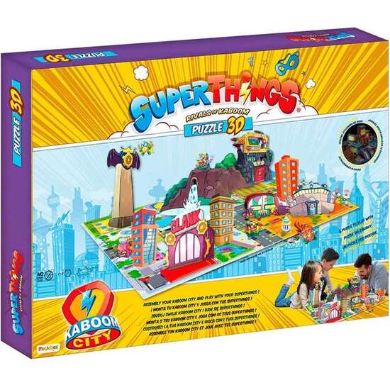 PUZZLE 3D SUPERTHINGS KABOOM CITY 2022 40X57X15 CM ¡CON EFECTO DE BRILLO EN LA OSCURIDAD! image 0