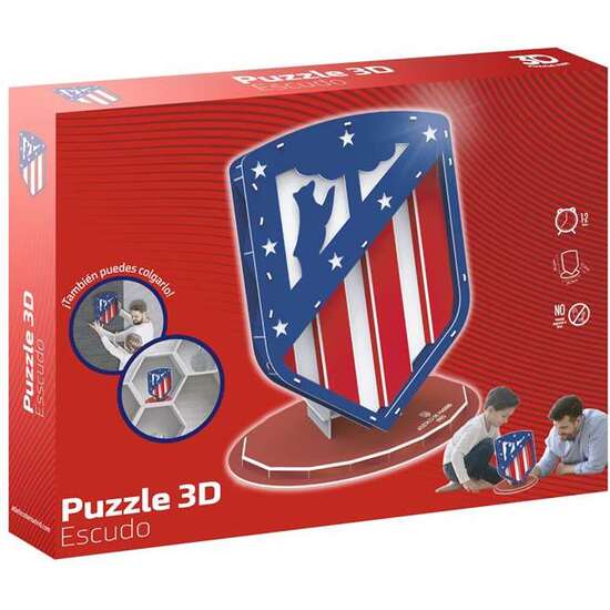 PUZZLE 3D ESCUDO ATLÉTICO DE MADRID 36X17,2X26,2 CM image 0