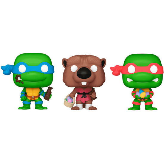 BLISTER 3 FIGURAS CARROT POCKET POP TORTUGAS NINJA SPLINTER LEONARDO RAPHAEL image 2