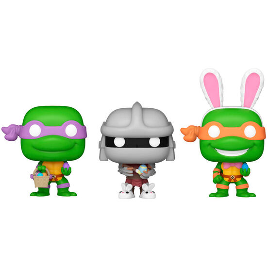 BLISTER 3 FIGURAS CARROT POCKET POP TORTUGAS NINJA DONATELLO SHREDDER MICHELANGELO image 1