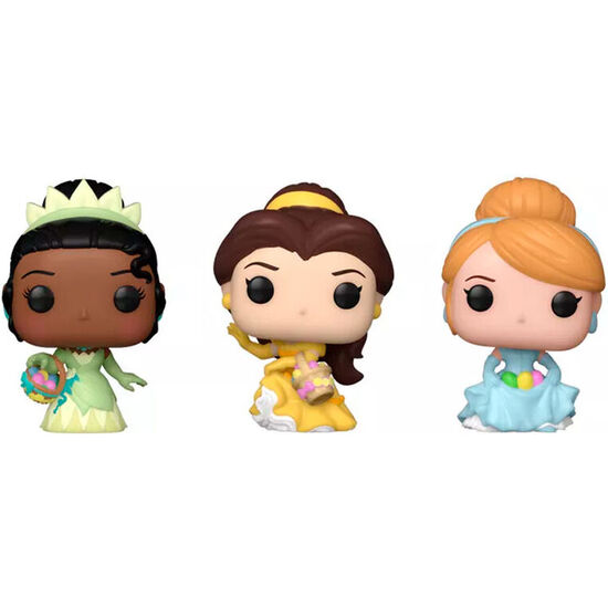 BLISTER 3 FIGURAS CARROT POCKET POP DISNEY PRINCESAS CENICIENTA TIANA BELLA image 0