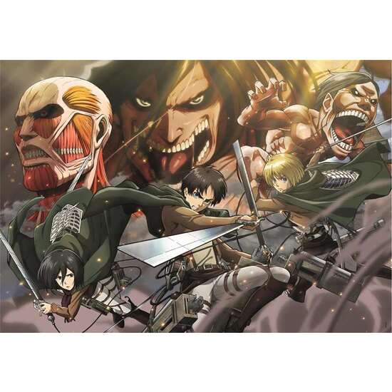 PUZZLE ATTACK ON TITANS. FORMATO CUBO 500 PIEZAS image 1