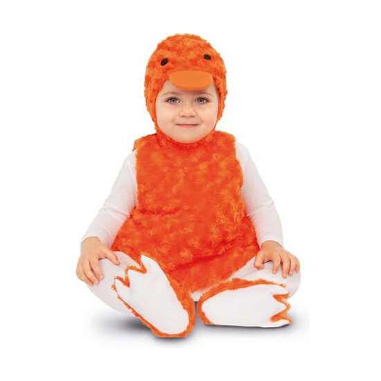 DISFRAZ BEBÉ PATITO PELUCHE NARANJA (VESTIDO, GORRO, COLA Y PATUCOS) TALLA 7-12 MESES image 1