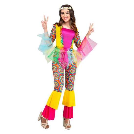 DISFRAZ ADULTO HIPPIE GIRL TALLA S image 0