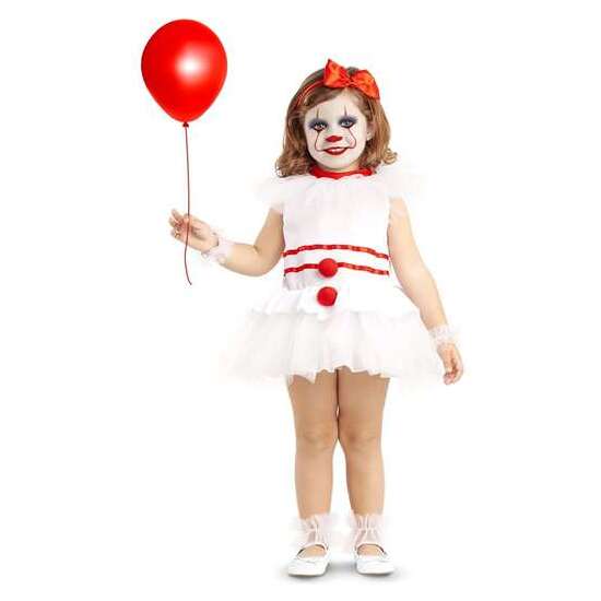 DISFRAZ BEBÉ PAYASO ATERRADOR TALLA 7-12 MESES image 0