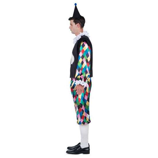 DISFRAZ ARLEQUÍN TALLA XL (GORRO, ANTIFAZ, CUELLO, CAMISA, PUÑOS Y PANTALÓN) image 1