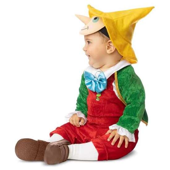 DISFRAZ BEBÉ PINOCHO (GORRO, CARETA, CHAQUETA Y PETO) TALLA 24-36 MESES image 4
