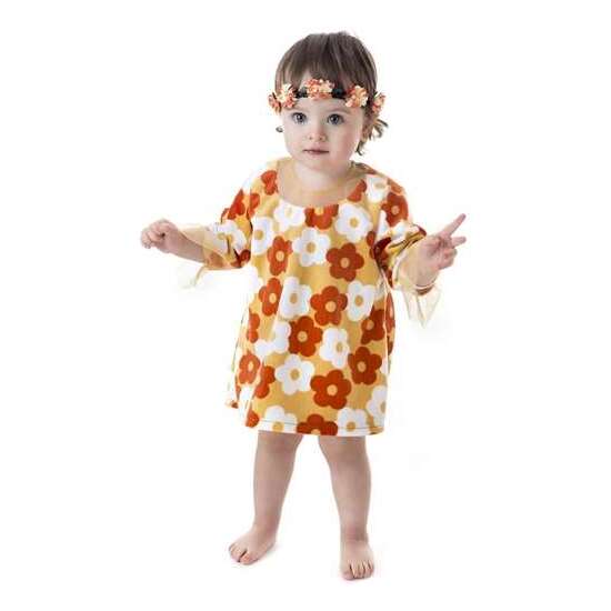 DISFRAZ BEBE HIPPIE VESTIDO 0-12 MESES image 1