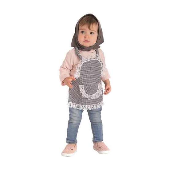 DISFRAZ BEBE DELANTAL CASTAÑERA VICHY TALLA 1 A 2 AÑOS image 0