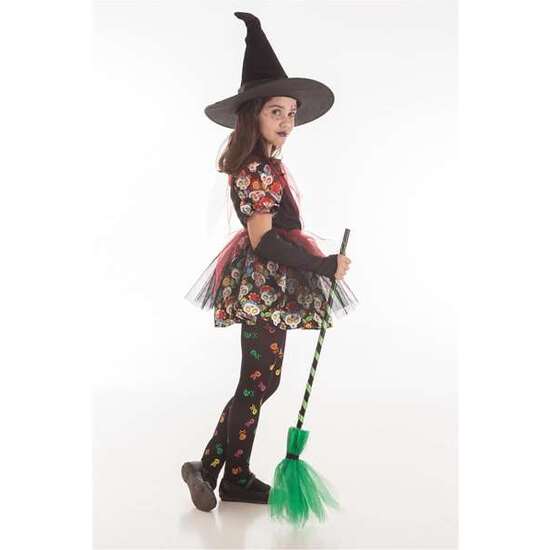 DISFRAZ INFANTIL BRUJA CALAVERAS T-1 3-5 AÑOS image 1