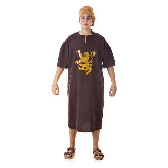 DISFRAZ ADULTO TÚNICA MEDIEVAL MARRÓN LEÓN M-C TALLA XL image 0