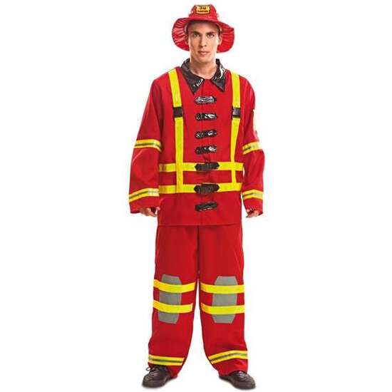 DISFRAZ ADULTO BOMBERO TALLA XL image 0