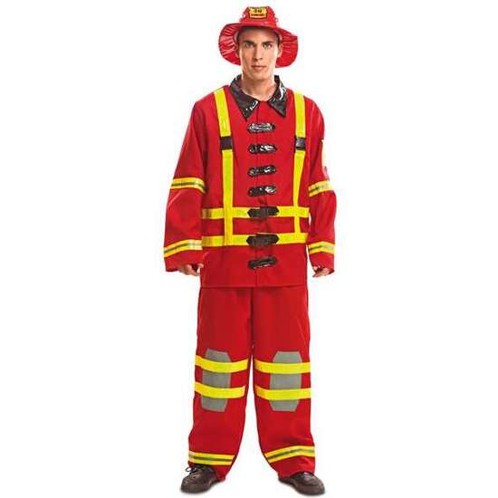 DISFRAZ ADULTO BOMBERO TALLA XL image 1