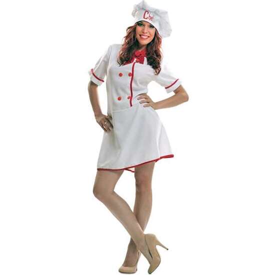 DISFRAZ ADULTO LADY CHEF TALLA S image 0