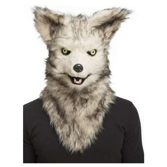 MÁSCARA DE LOBO CON MANDÍBULA MÓVIL TALLA ÚNICA image 1