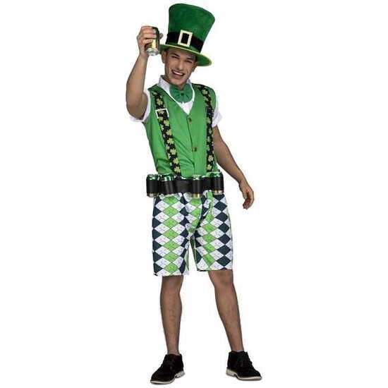 DISFRAZ ADULTO SAN PATRICIO CON CERVEZA TALLA M-L image 0