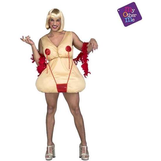 DISFRAZ ADULTO PECHUGONA CABARETERA TALLA M-L image 1
