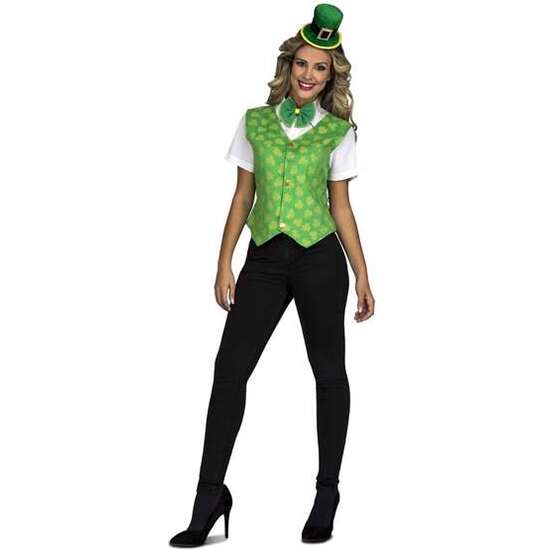 DISFRAZ ADULTO MUJER SAN PATRICIO TALLA M-L image 0