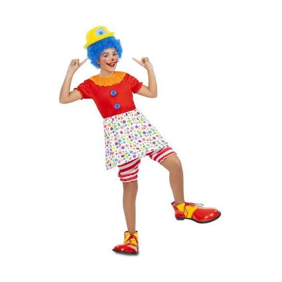 DISFRAZ PAYASA ARO 7-9 AÑOS (VESTIDO CON ARO Y POLOLOS) image 1