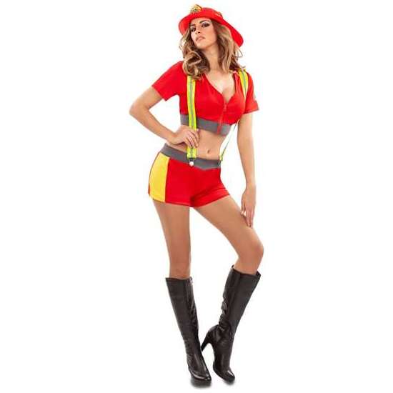 DISFRAZ ADULTO BOMBERA SEXY TALLA S image 0