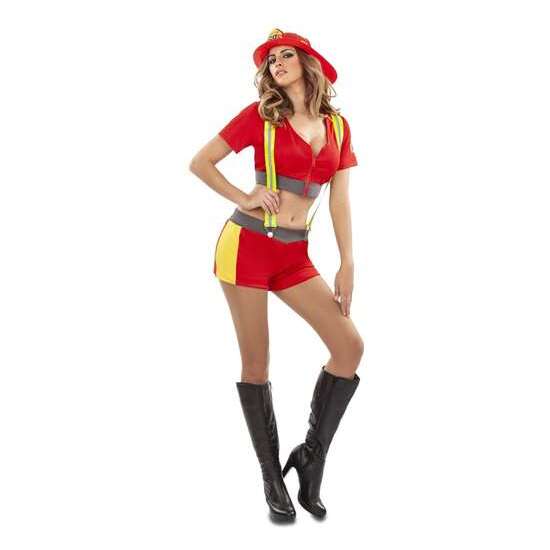 DISFRAZ ADULTO BOMBERA SEXY TALLA S image 1