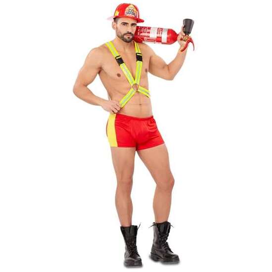 DISFRAZ ADULTO BOMBERO TALLA XL image 0