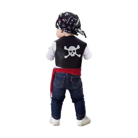 DISFRAZ BEBE PIRATA PAÑUELO CHALECO PIEL 1-2 AÑOS image 1