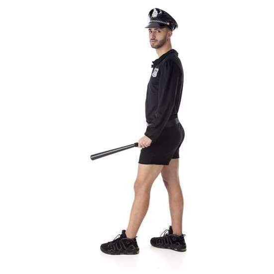 DISFRAZ ADULTO POLICÍA PANTALÓN CORTO TALLA XL image 1