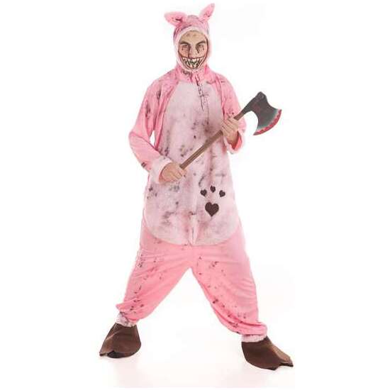 DISFRAZ ADULTO CERDITO ZOMBIEY MAQUILLAJE HALLOWEEN TALLA M/L image 0