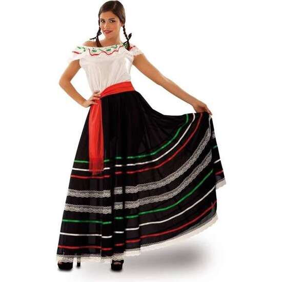 DISFRAZ ADULTO MEXICANA TALLA M-L image 0