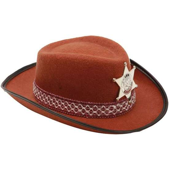 SOMBRERO DE VAQUERO MARRÓN 53 CM image 0