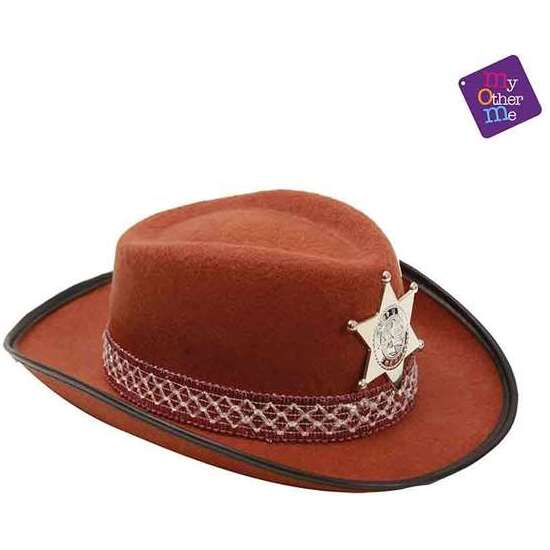 SOMBRERO DE VAQUERO MARRÓN 53 CM image 1