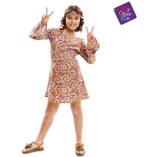 DISFRAZ INFANTIL PSYCHEDELIC HIPPIE TALLA 3-4 AÑOS image 2