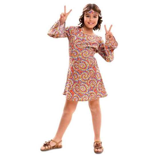 DISFRAZ INFANTIL PSYCHEDELIC HIPPIE TALLA 5-6 AÑOS image 0