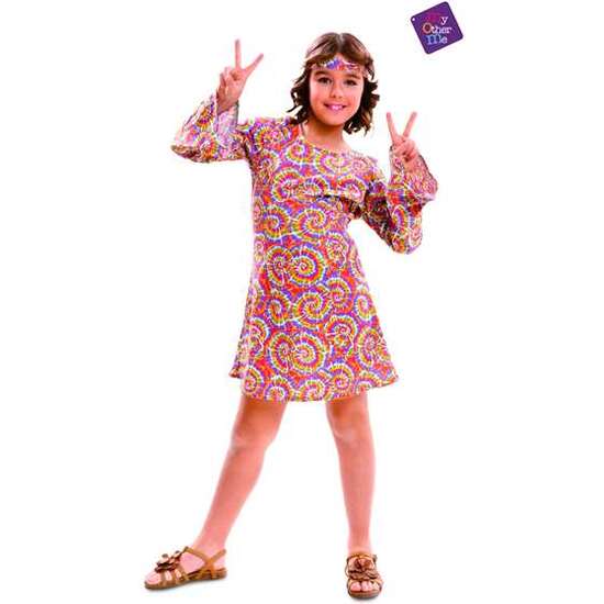 DISFRAZ INFANTIL PSYCHEDELIC HIPPIE TALLA 5-6 AÑOS image 1