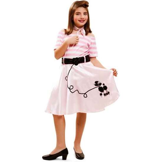 DISFRAZ PINK LADY 3-4 AÑOS (VESTIDO, CINTURÓN Y PAÑUELO CUELLO) image 1