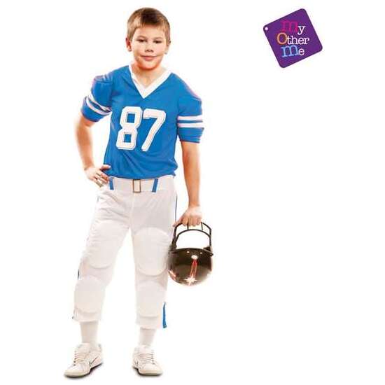 DISFRAZ JUGADOR RUGBY AZUL TALLA 5-6 AÑOS image 0