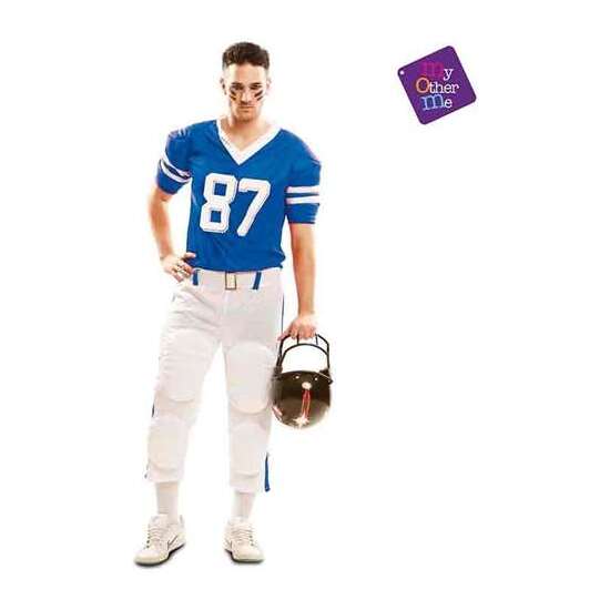 DISFRAZ JUGADOR RUGBY AZUL TALLA M-L image 0