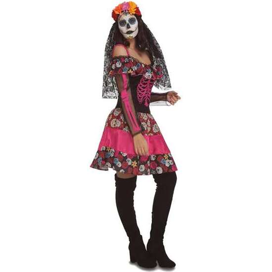 DISFRAZ DÍA DE LOS MUERTOS TALLA M-L image 0