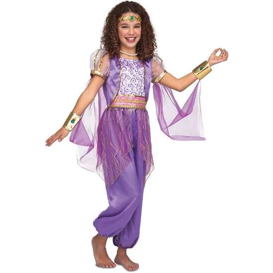 DISFRAZ PRINCESA ÁRABE MORADA TALLA 5-6 AÑOS image 0